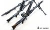 E.T. Model P06-001 WWII German Mg42 Machine Gun & Ammo Box (3D Printed) 1/6